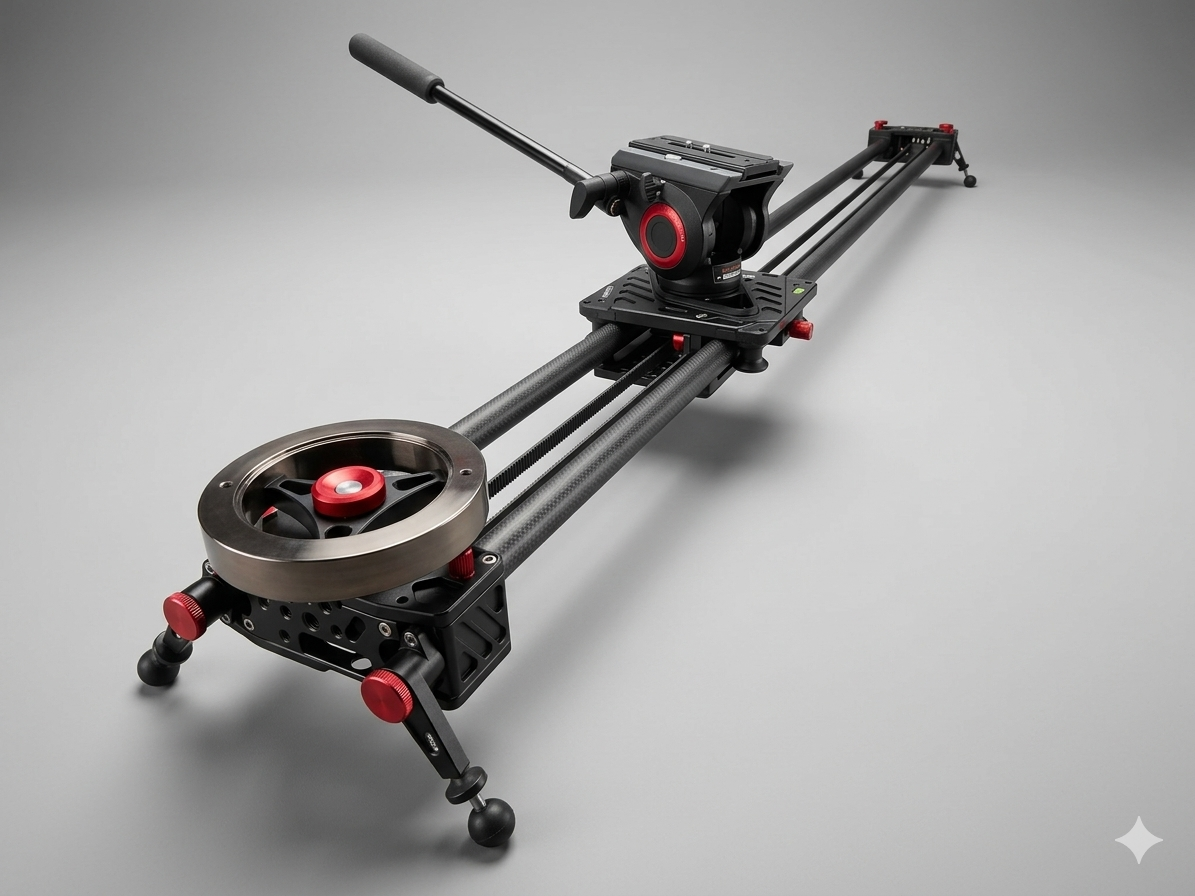 Professional video slider + fluid head shark s1 + manfrotto head 