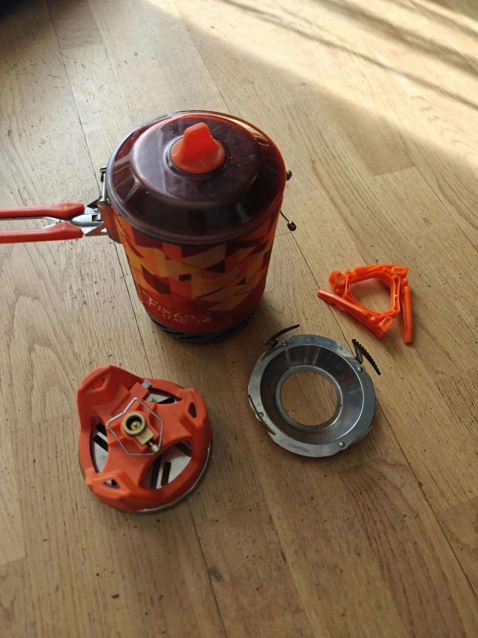 Cooking kit gas burner, stormkök med gasbrännare