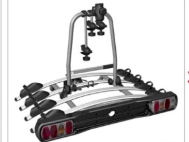 Cykelhållare för 4 cyklar, dragkroksmonterad