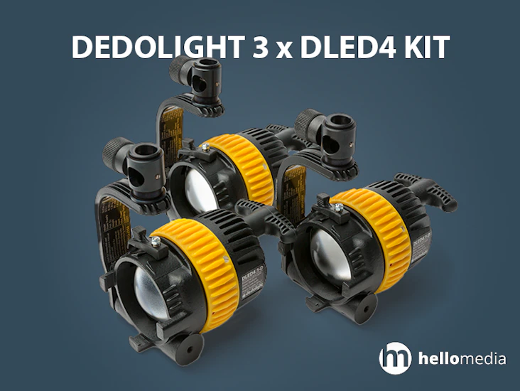Dedolight dled4 kit med 3 lampor