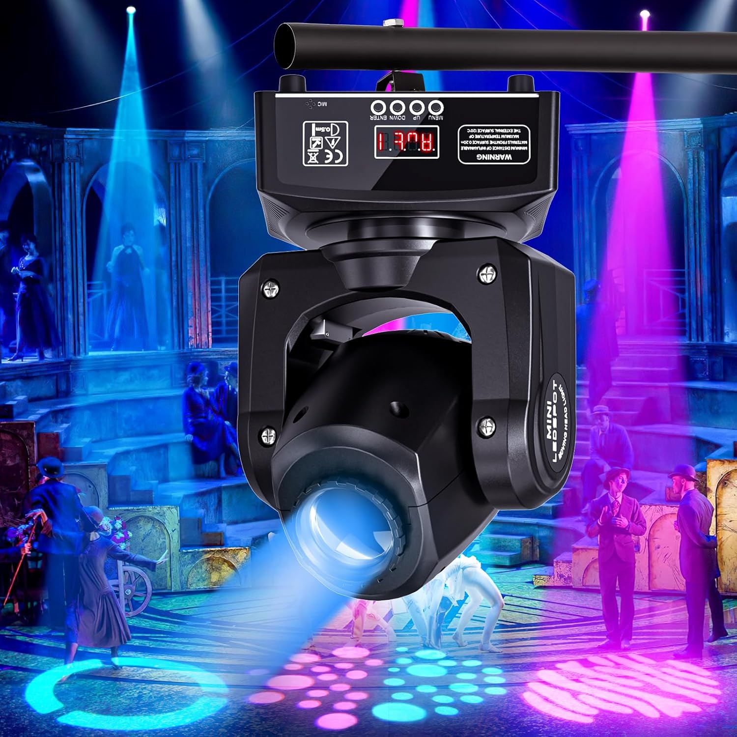 4 x moving head light -  led rgbw dj beam stage lights dmx512 for outdoor bars karaoke christmas