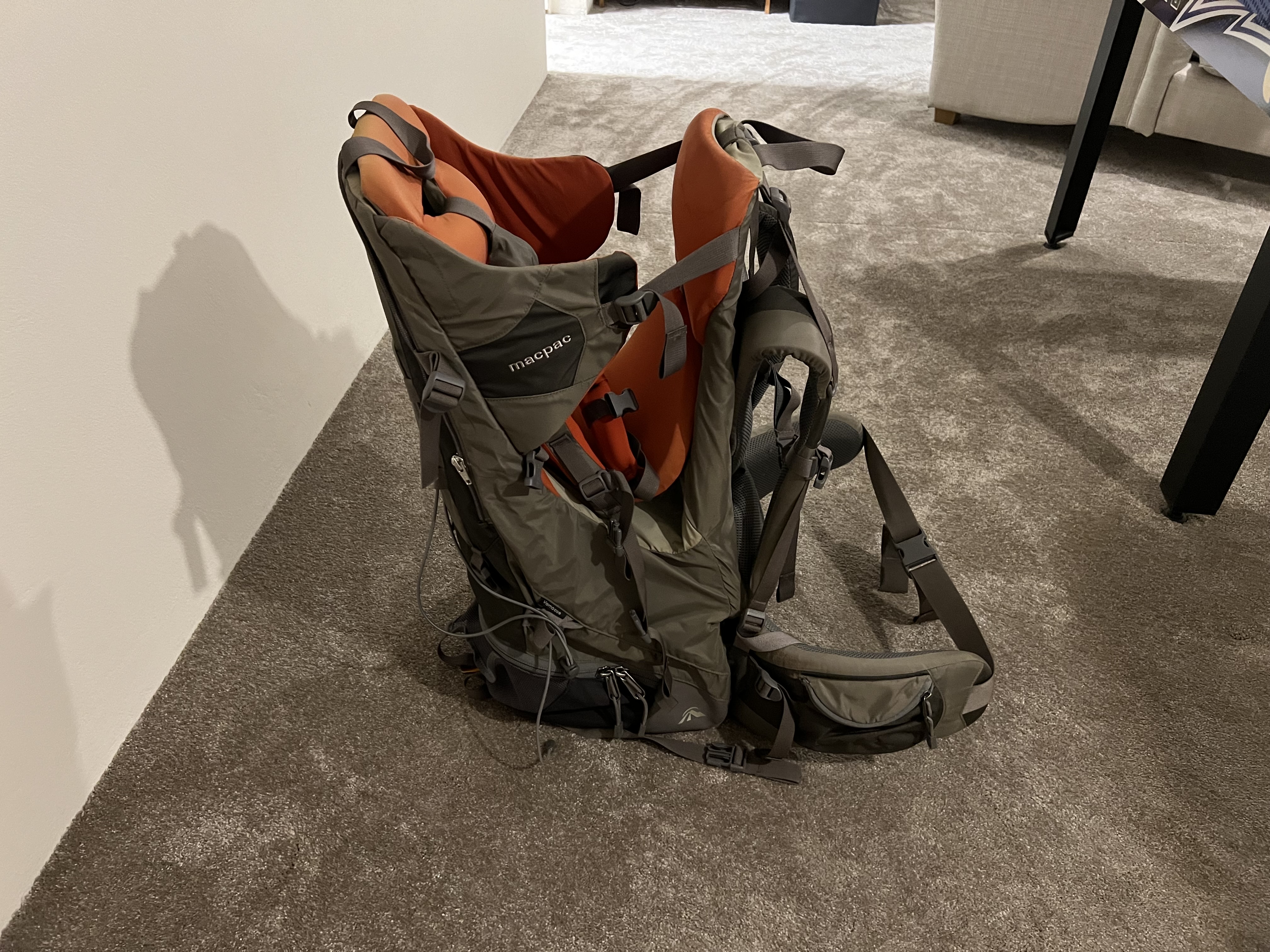 Macpac vamoose bärstol med tillbehör