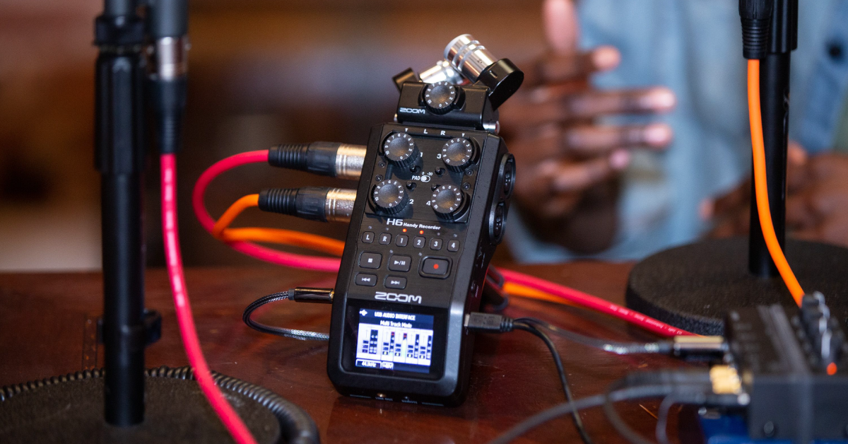Zoom h6 portable audio recorder, black