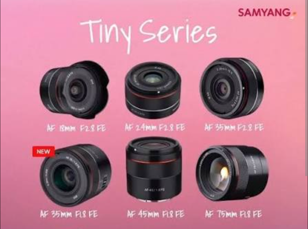 Samyang af tiny lens set - sony emount - 18mm 24mm 35mm 45mm 75mm