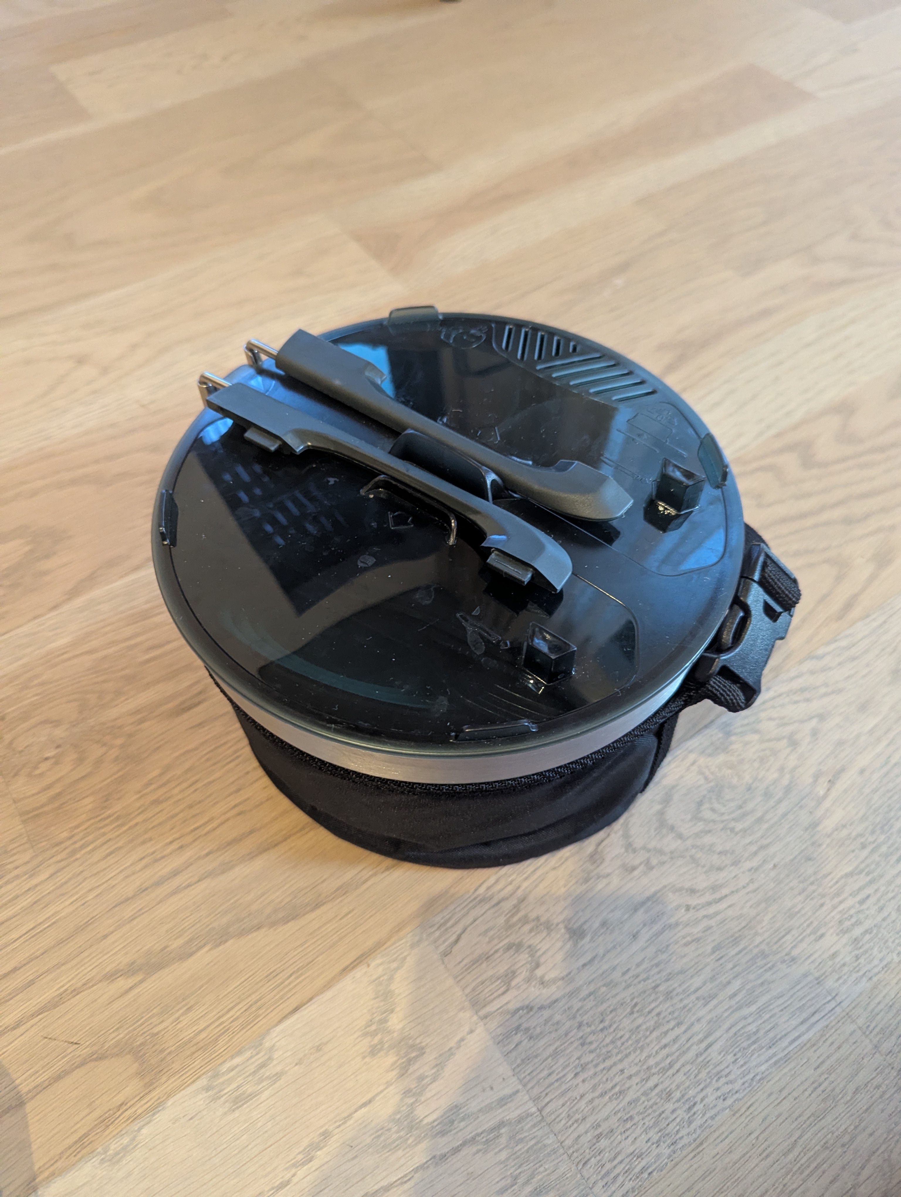 Camping gas stove and utensils