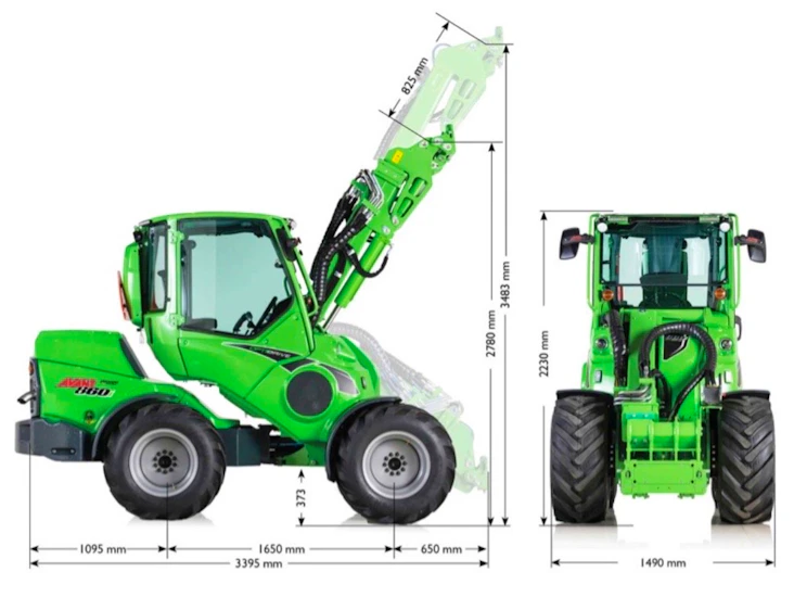 Hjullastare avant 860 transport tillkommer