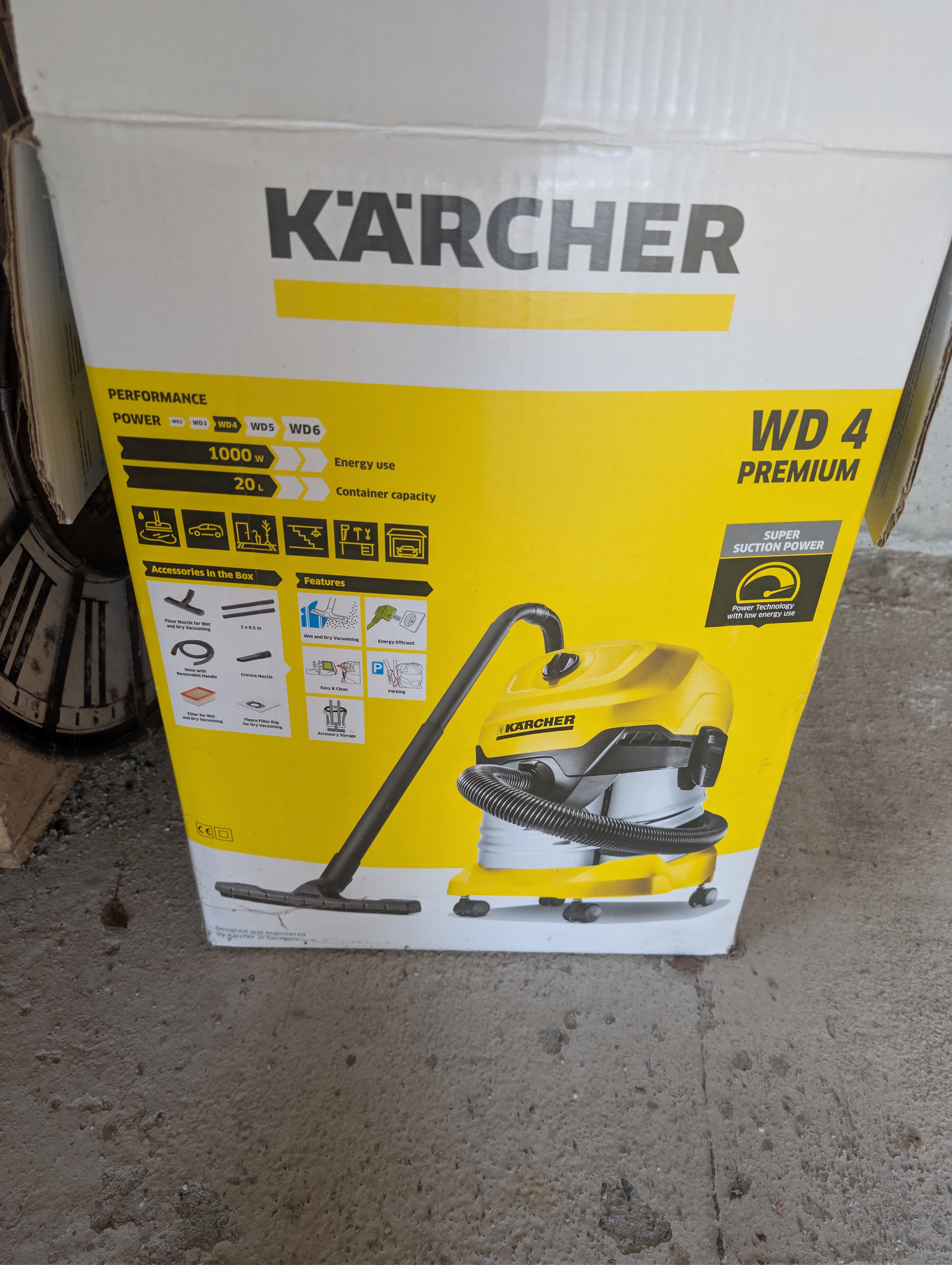 Grovstøvsuger kärcher wd4 premium