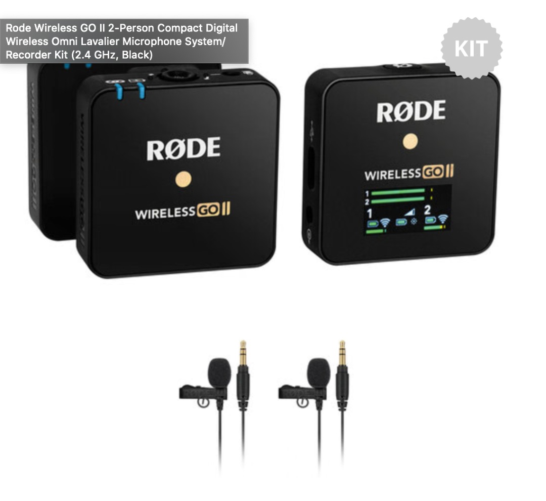 Røde wireless go ii + 2 lavs (2person set)