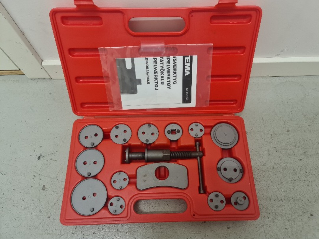 Bremsestempelverktøy, 15 deler