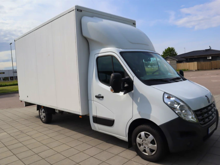 Renault master 22 m3 skåpbil,flyttbil. öppningsbar sida för t ex mässa och marknad, 12 tim/20 mil