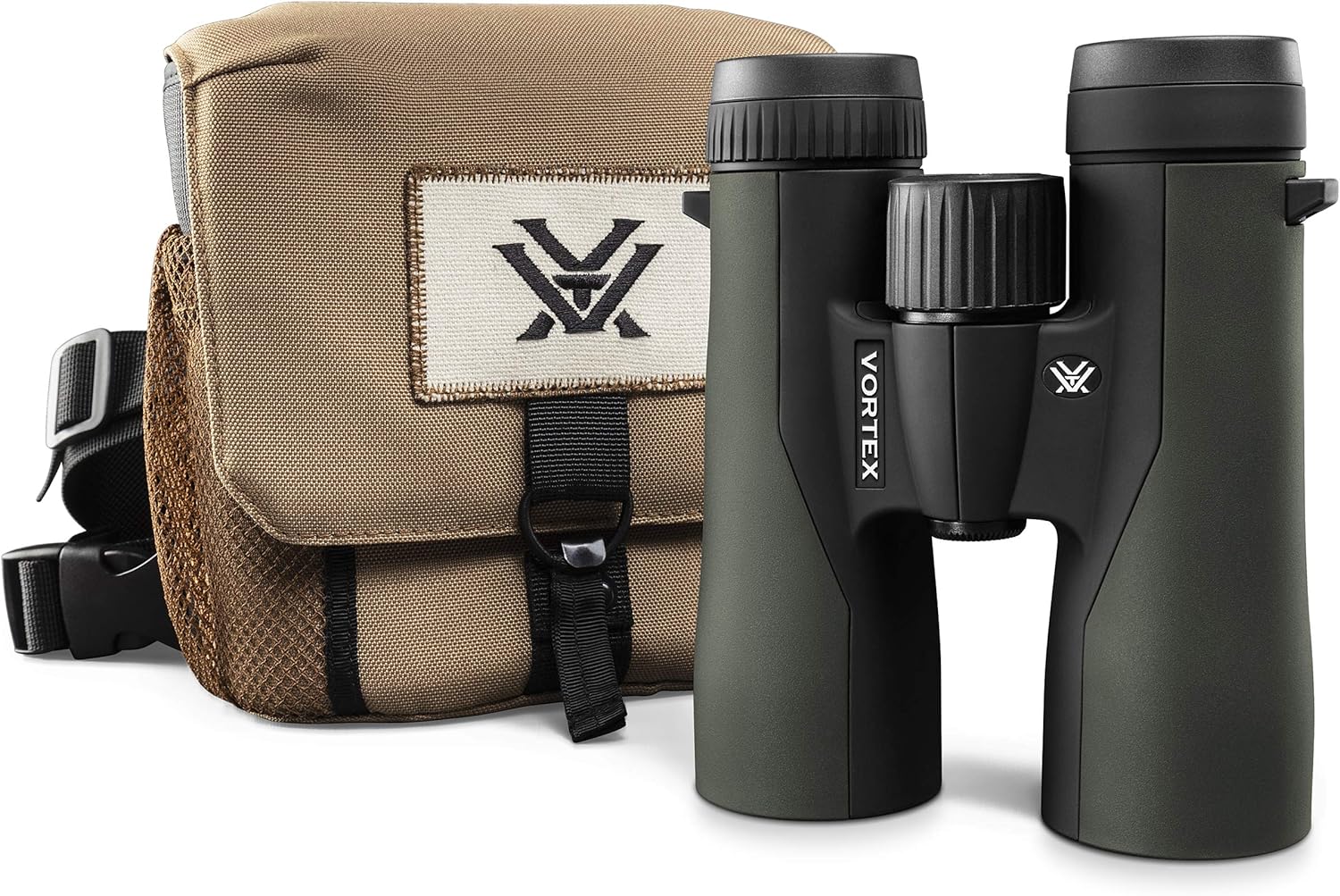 Vortex crossfire hd 8x42 binoculars - hd optical system, tripod adaptable, rubber armor, waterproof, fogproof, shockproof, included glasspak 