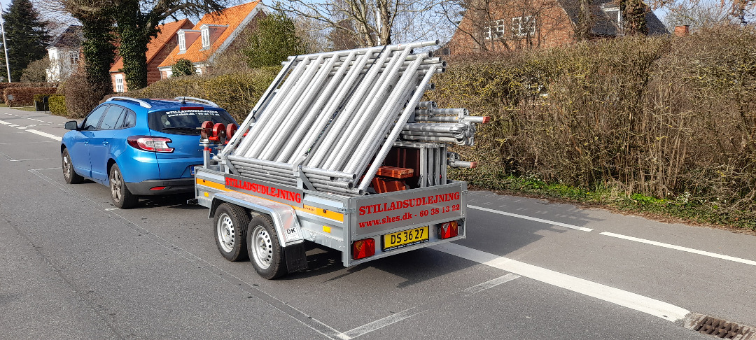 Rullestillads på trailer