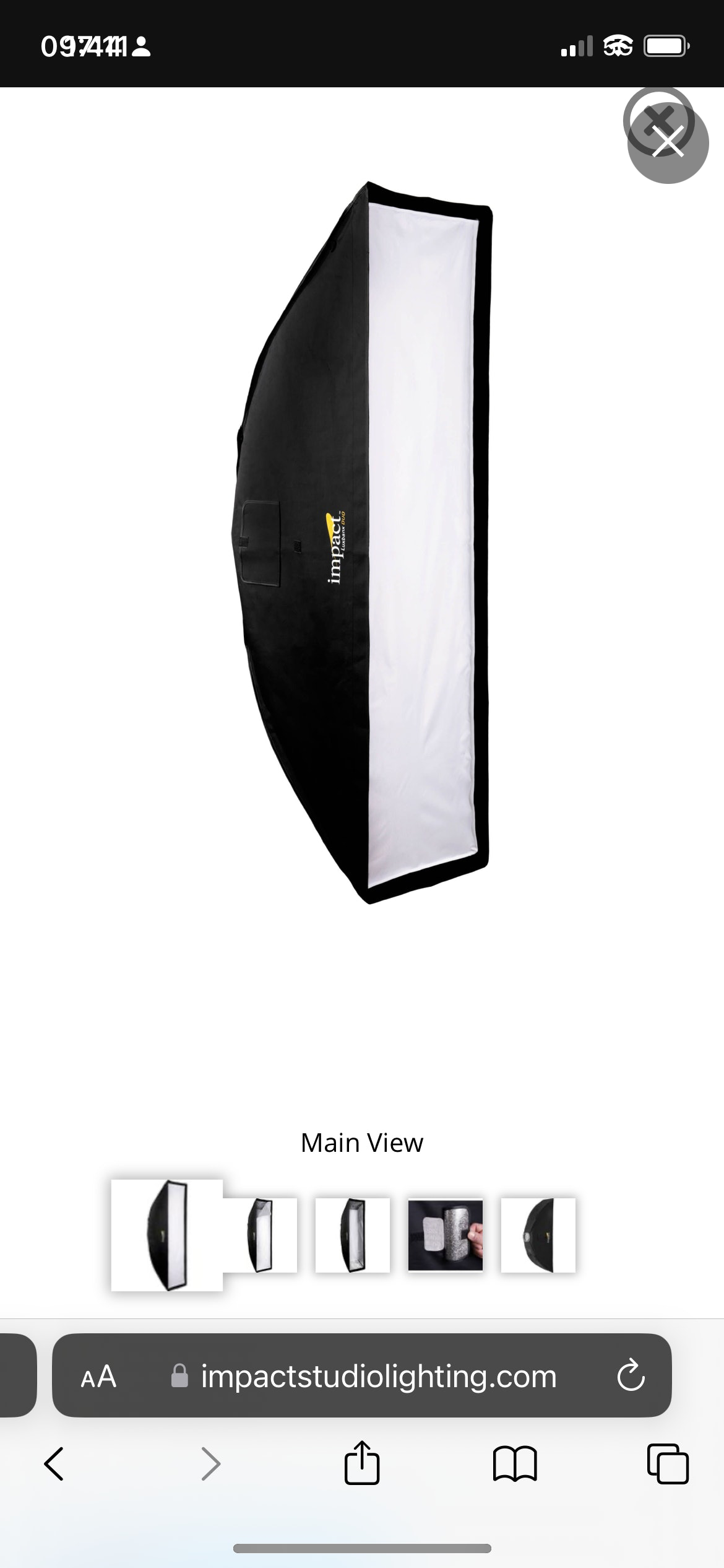Soft box and b10 profoto head