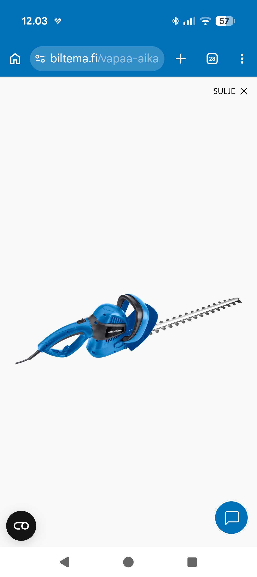 Biltema pensasleikkuri