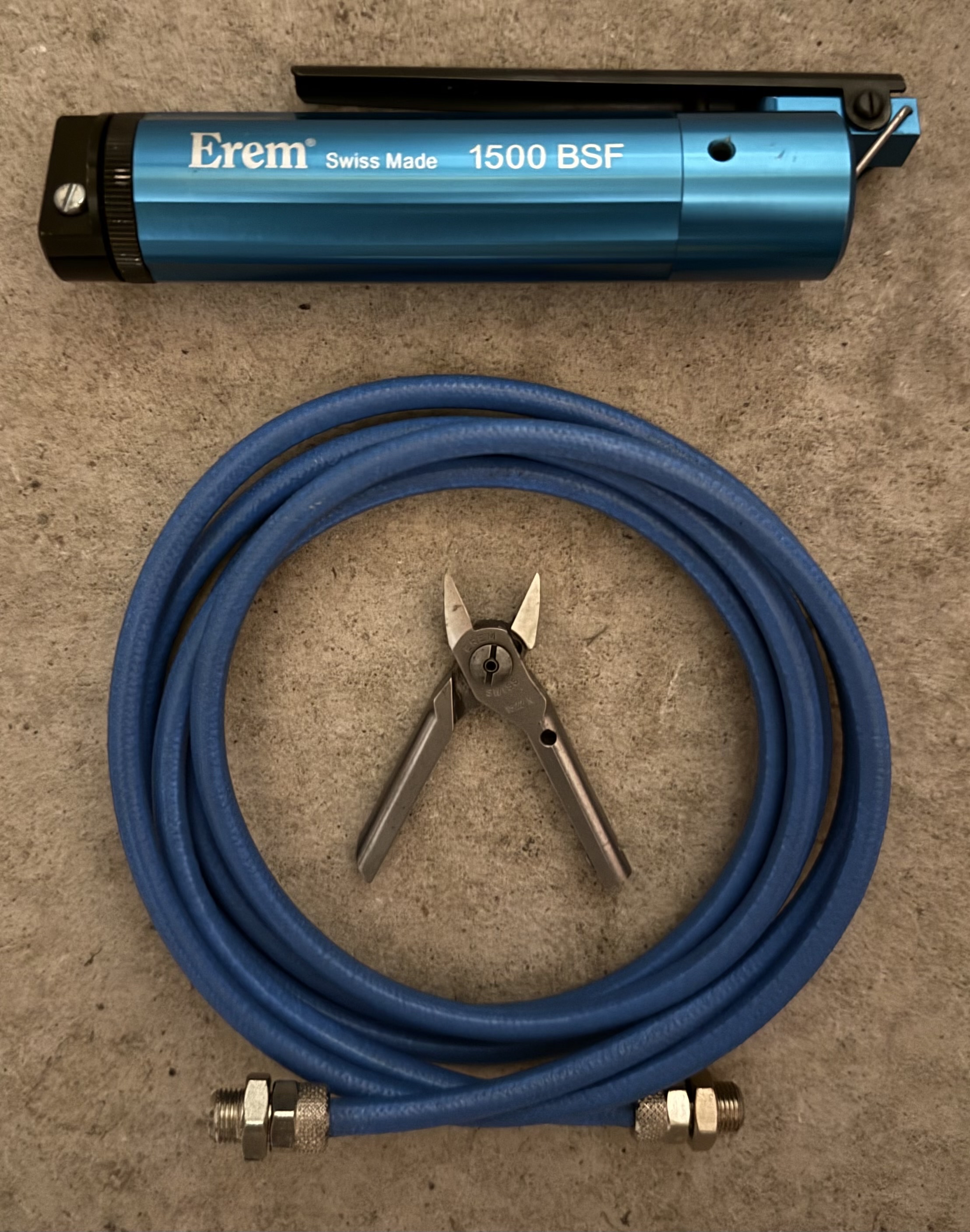 Tryckluftsdriven sidavbitare komplett med kompressor 