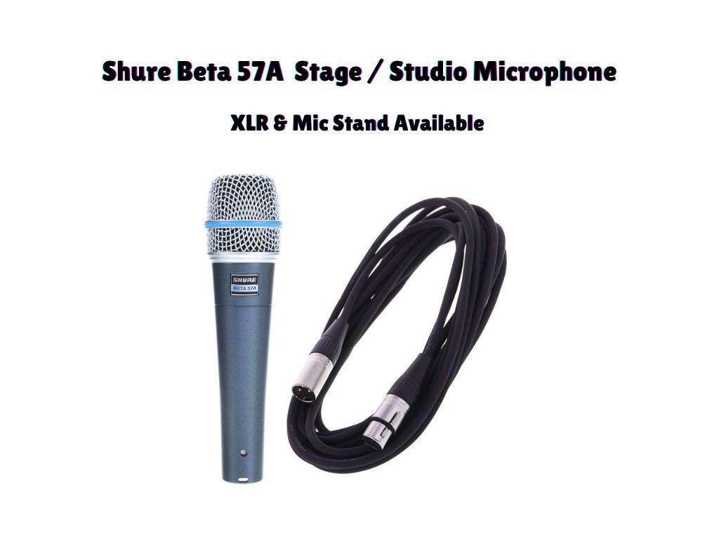 Shure beta 57a dynamic microphone – professional instrument & vocal mic