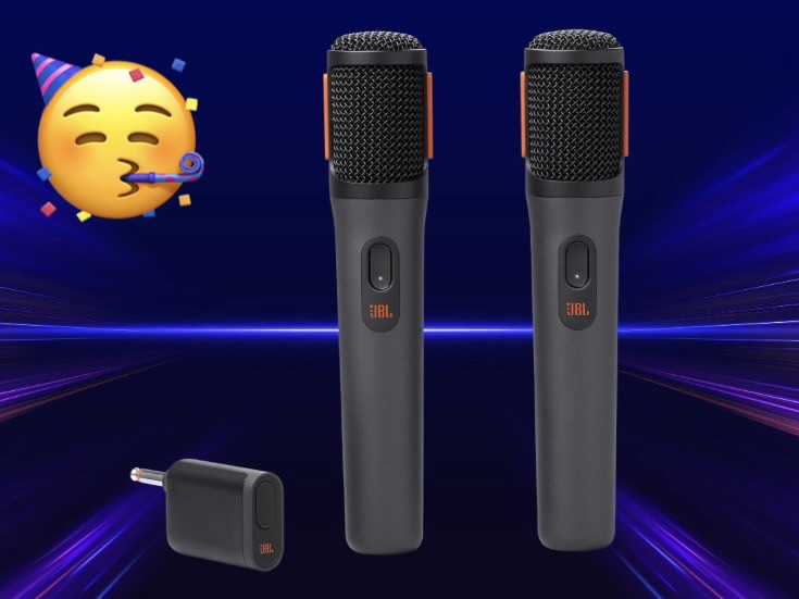2 st trådlösa jbl mikrofoner kompatibla med alla jbl partybox - högtalare