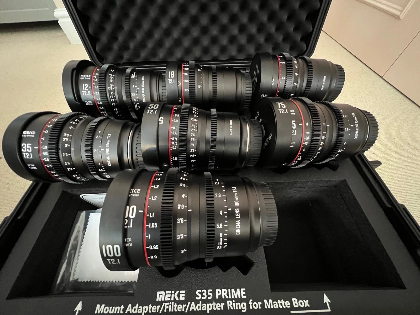 Meike s35 7 lens kit ef (+l mount adapter)