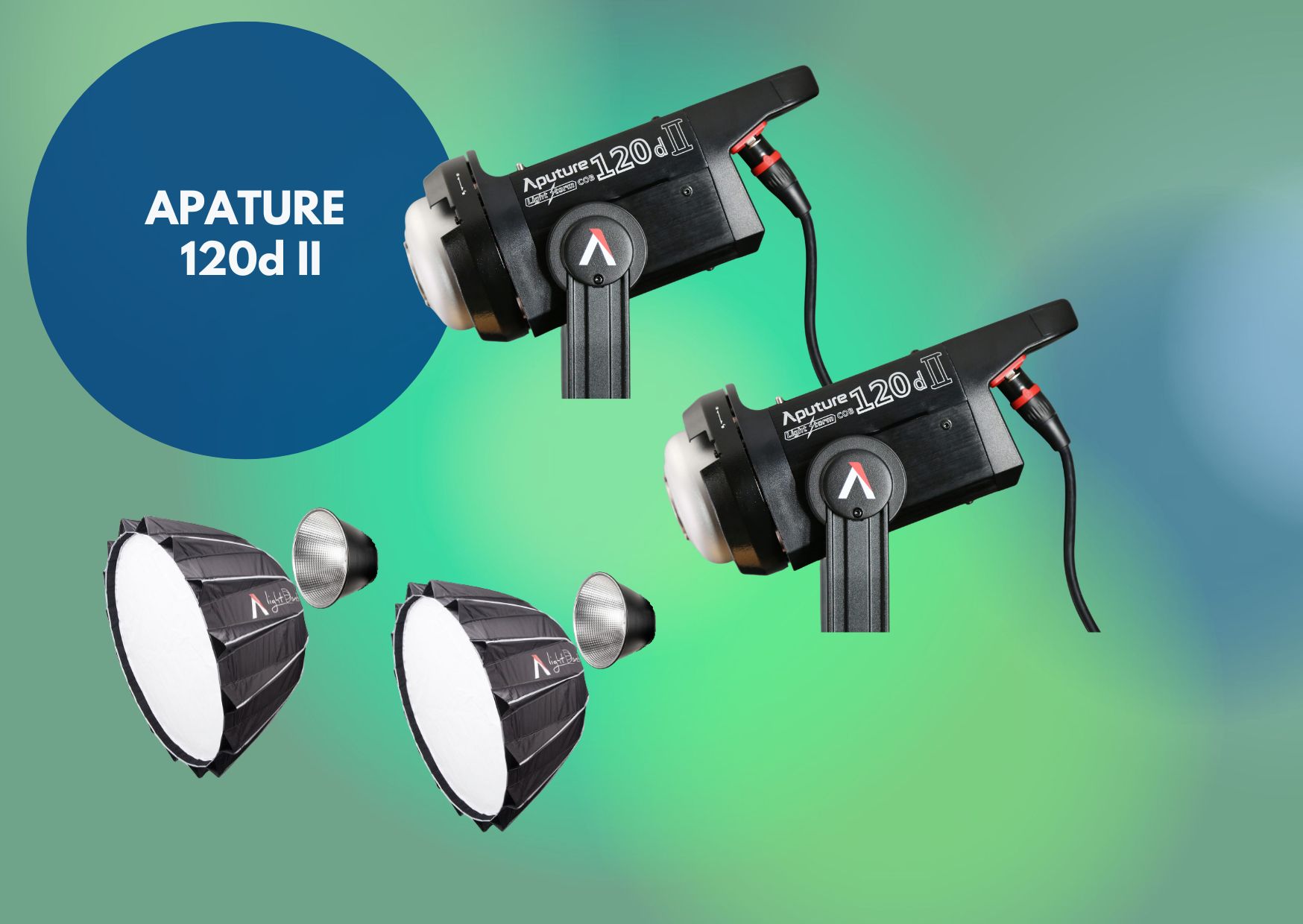 2x aputure 120 dii light, aputure 120 light / studio light