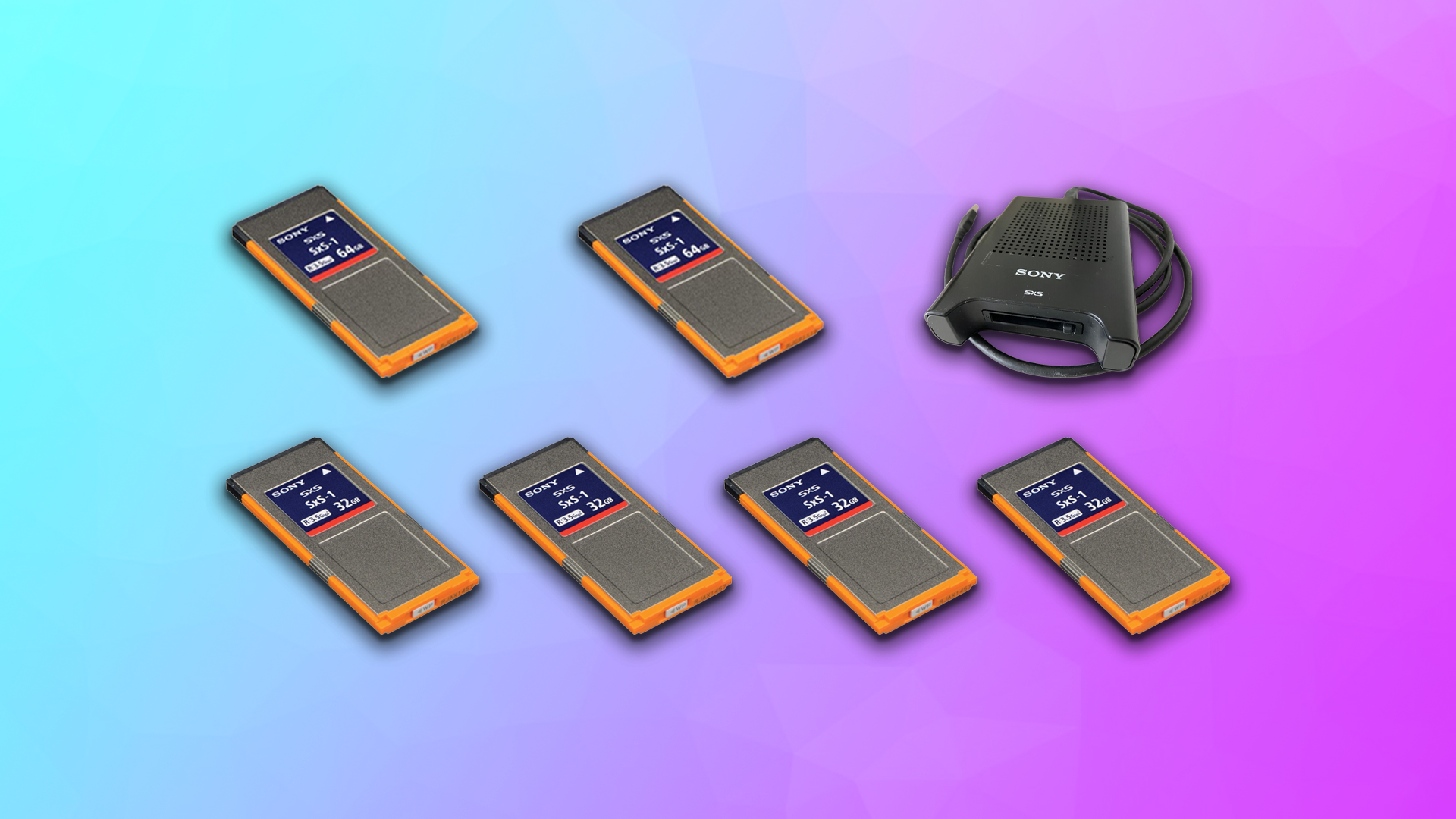 256gb sxs cards (2x64gb and 4x32gb)