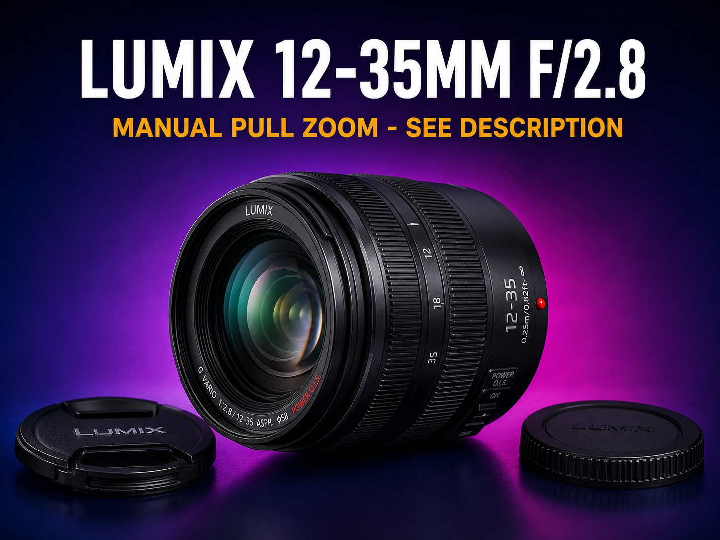 Lumix 12-35mm f2.8 mft lens faulty zoom reduced price