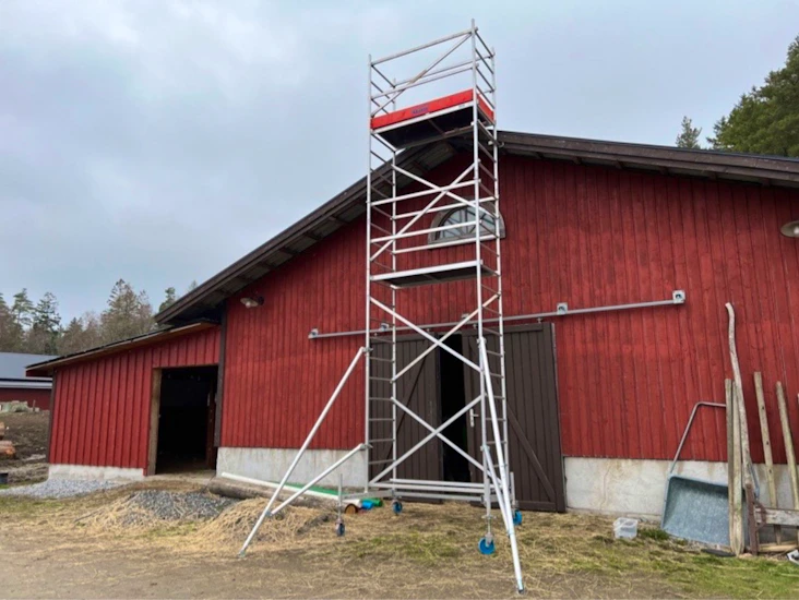 Byggställning, arbetshöjd upp till 7 meter