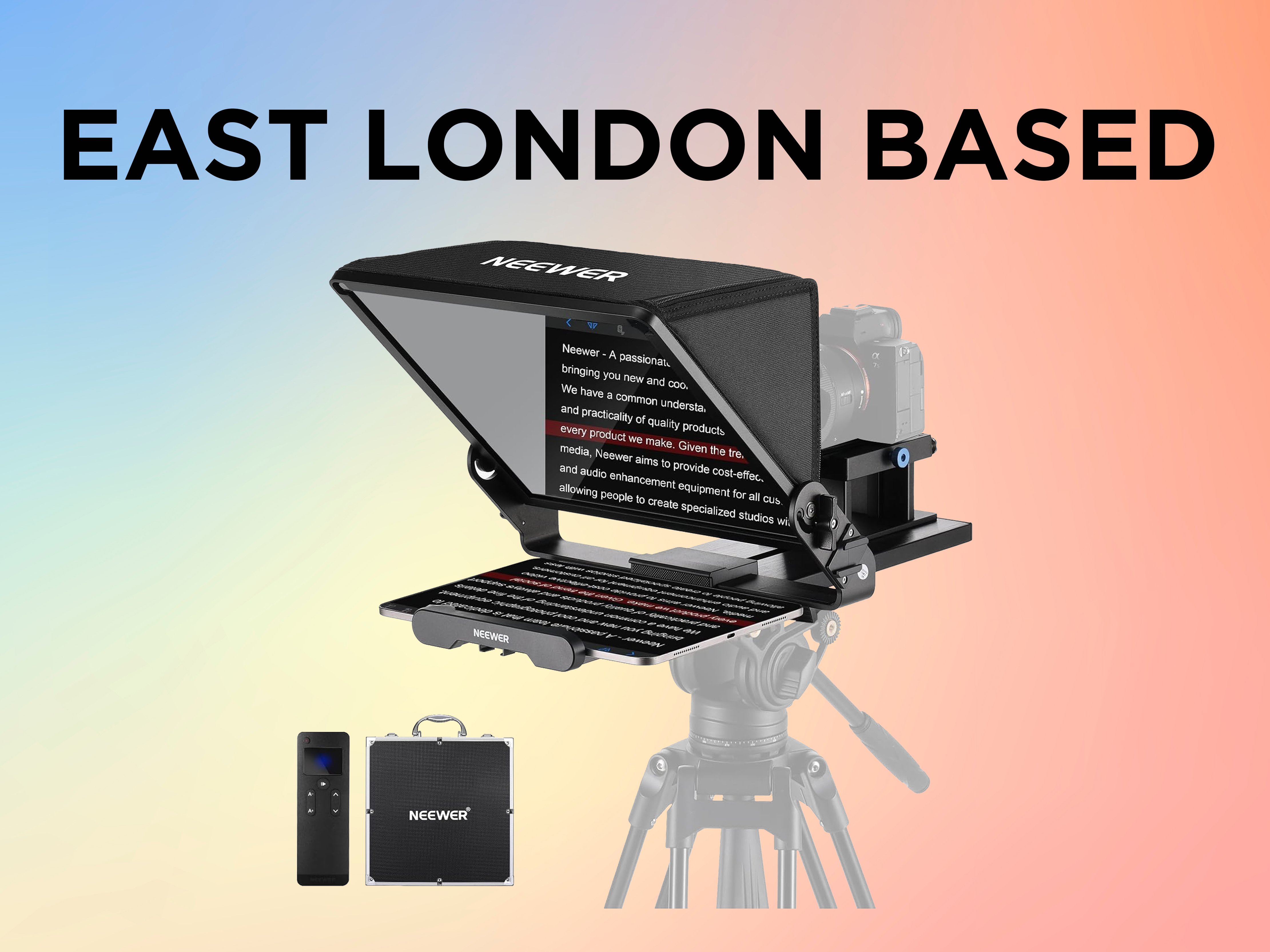 Neewer x14 autocue and teleprompter with tablet