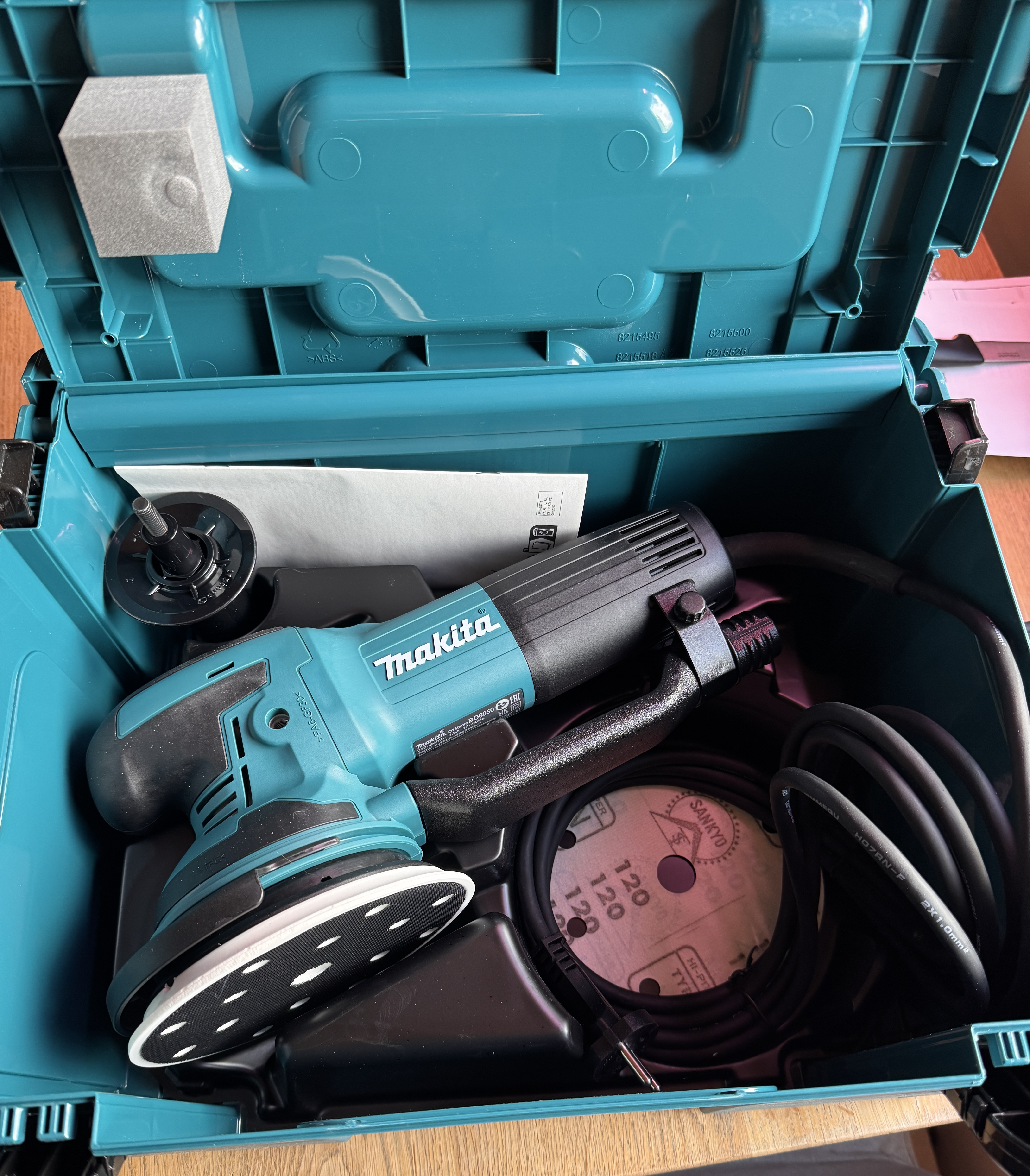 Epäkeskohiomakone makita bo6050j 150mm pakkopyöritystoiminto