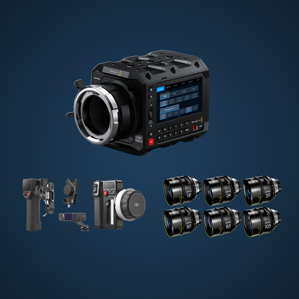 Blackmagic pyxis 12k pl + dzofilm vespid prime 2 & full cinema package