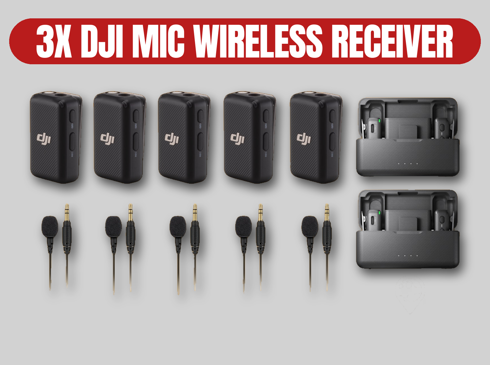 Dji mic wireless system (3x rx, 1x tx) + 2x rode wireless pro | 5x microphones / lavalier / audio recorder / sound