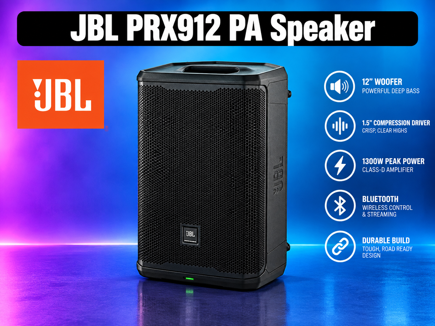 Jbl prx912 pa speaker | professional powered pa speaker
