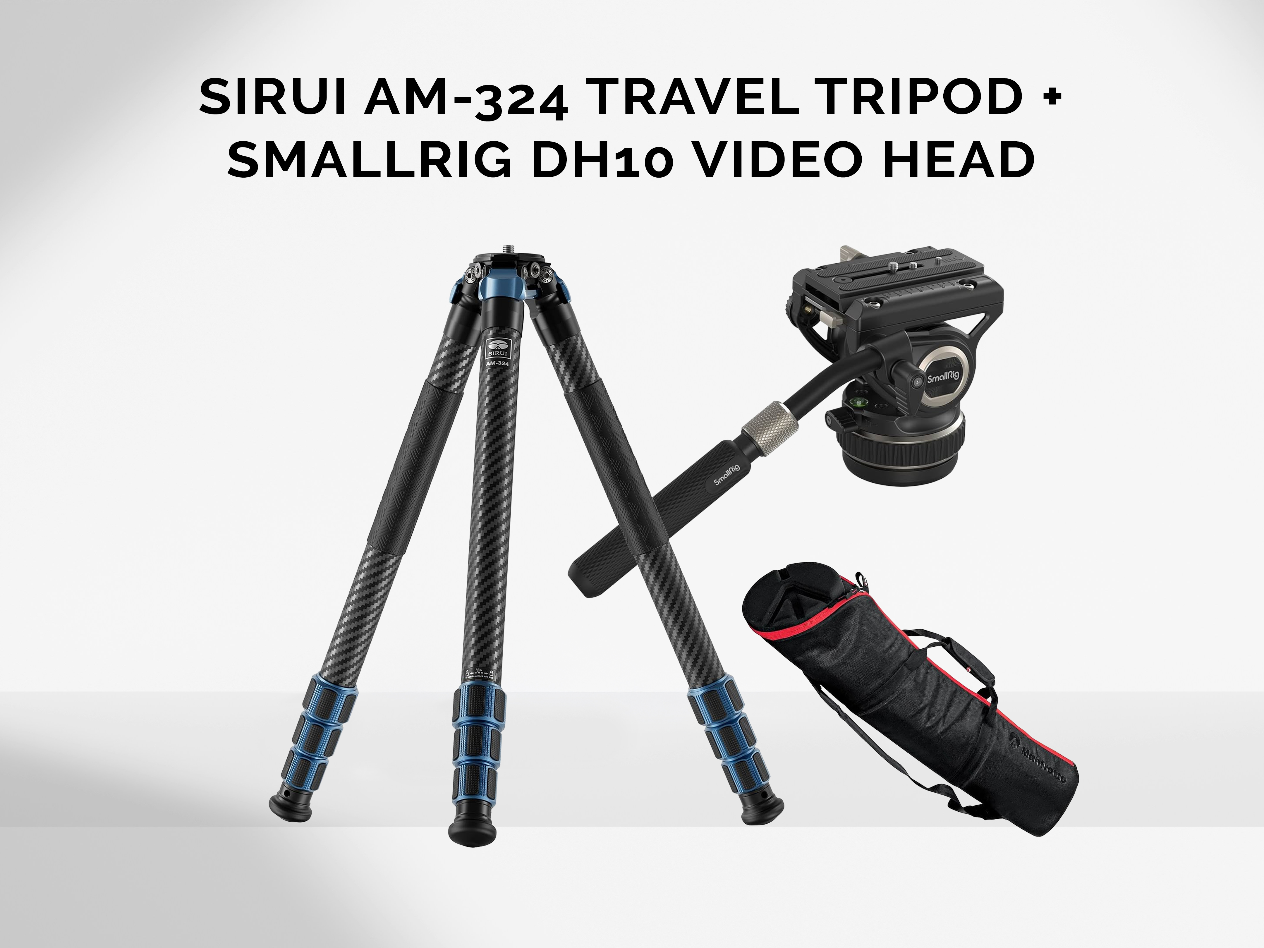 Sirui am-324 carbon fibre travel tripod & smallrig dh10 video head