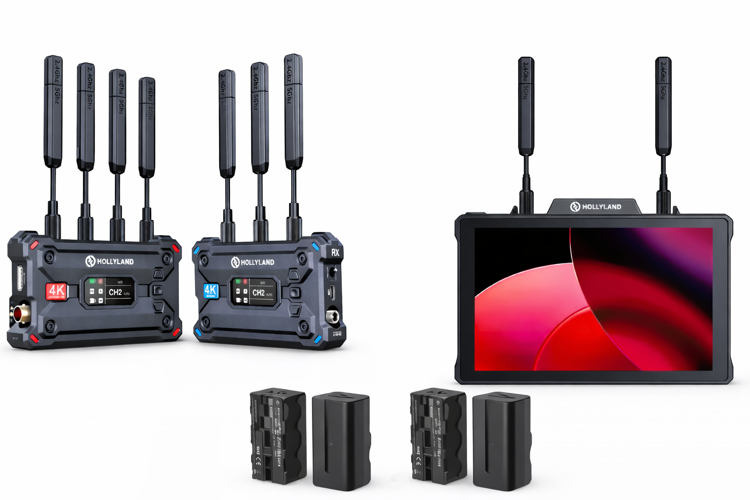 Hollyland pyro 7 wireless hdmi sdi 7″ monitor transmitter receiver, 4k30/1080p60