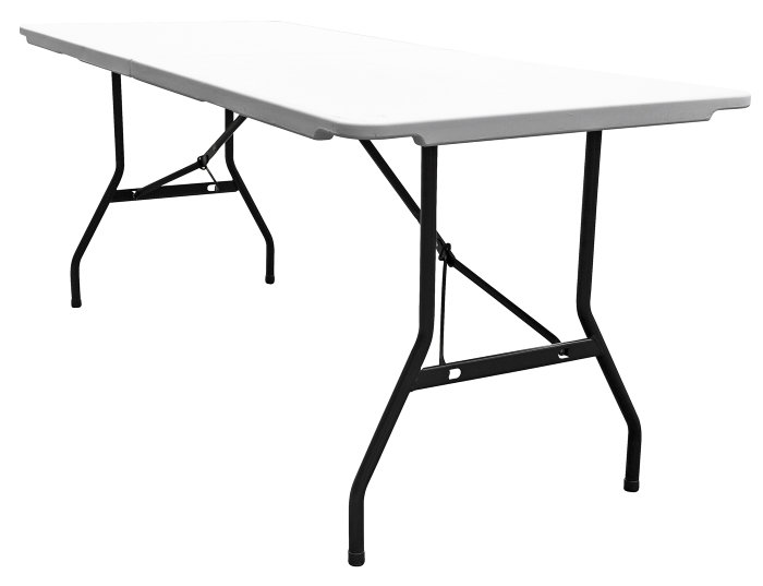 2 stk sammenleggbare bord 180 x 75 cm i metall og plast
