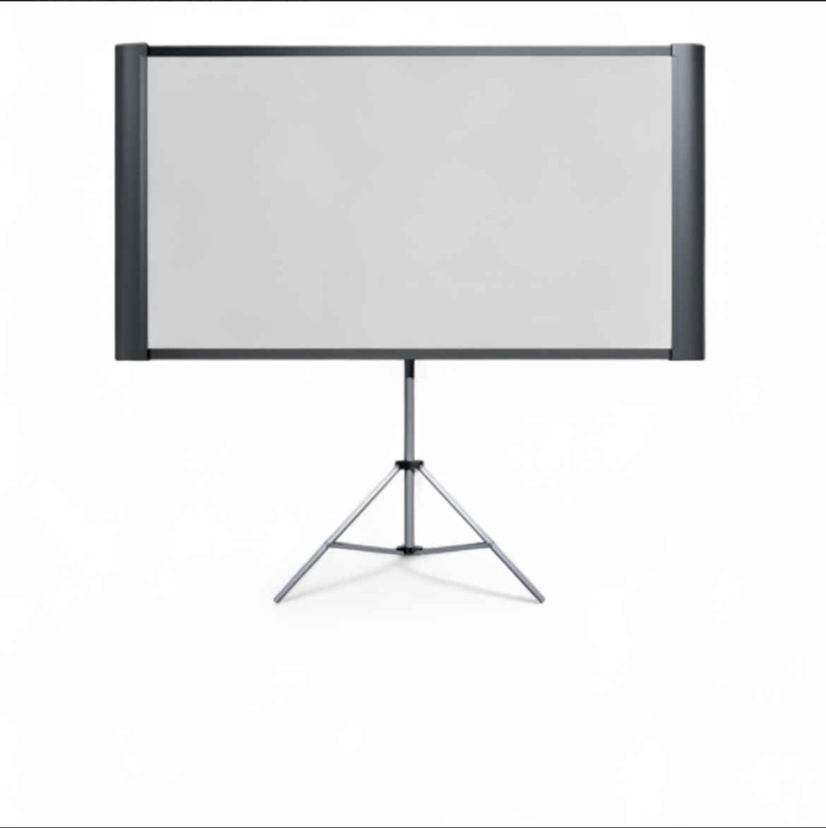 Portable 80-inch projector screen available for rent