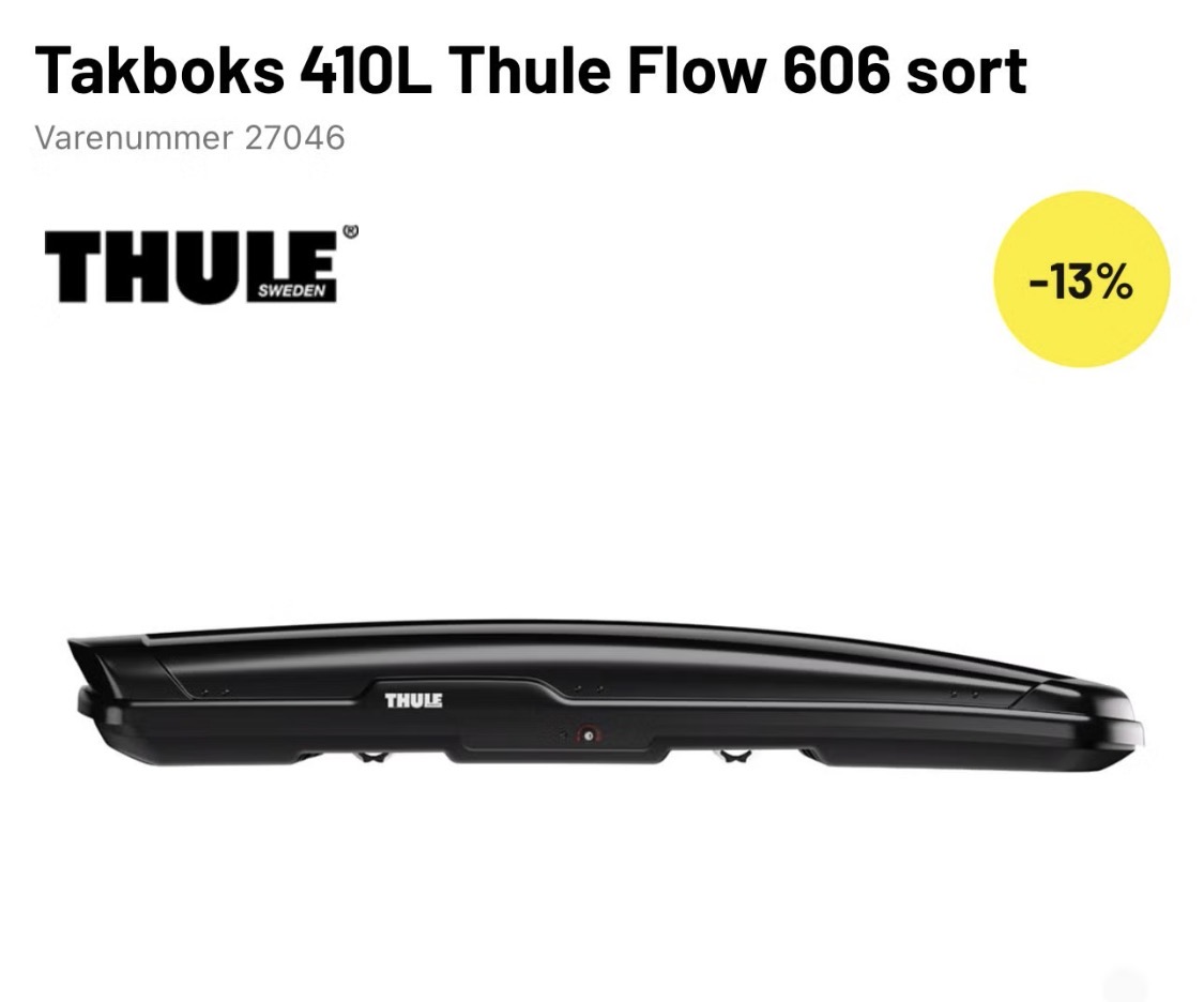 Thule flow 606 skiboks