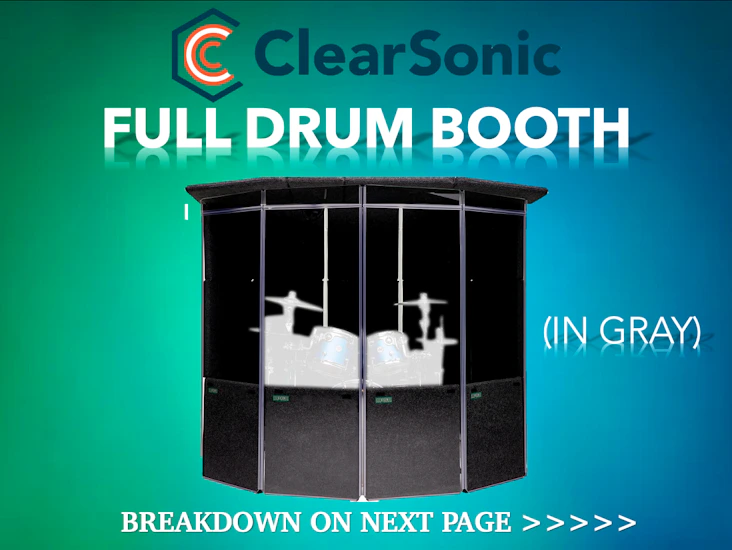 Clearsonic drum cage/booth