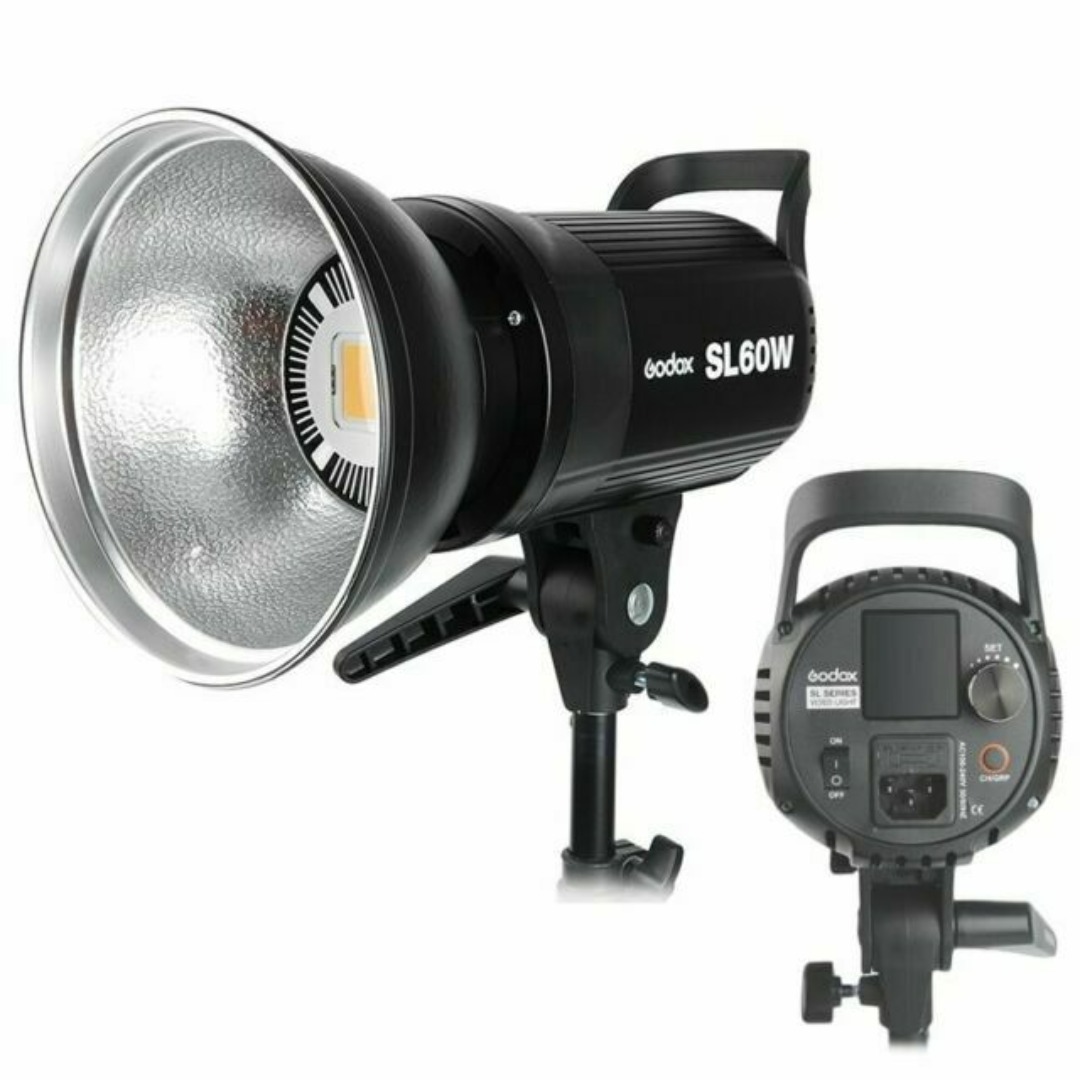 Godox sl60w videolys med stativ og softboks