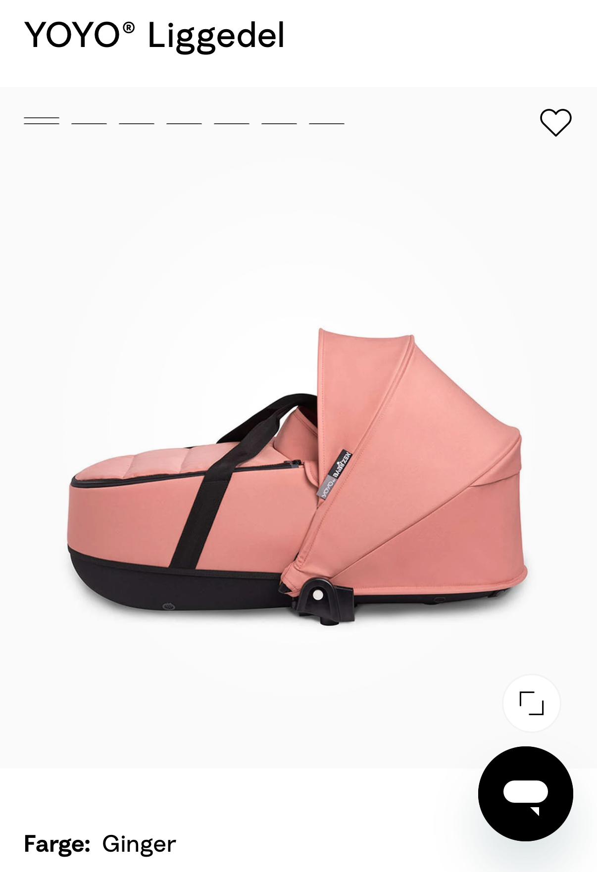 Babyzen yoyo2 liggedel til baby