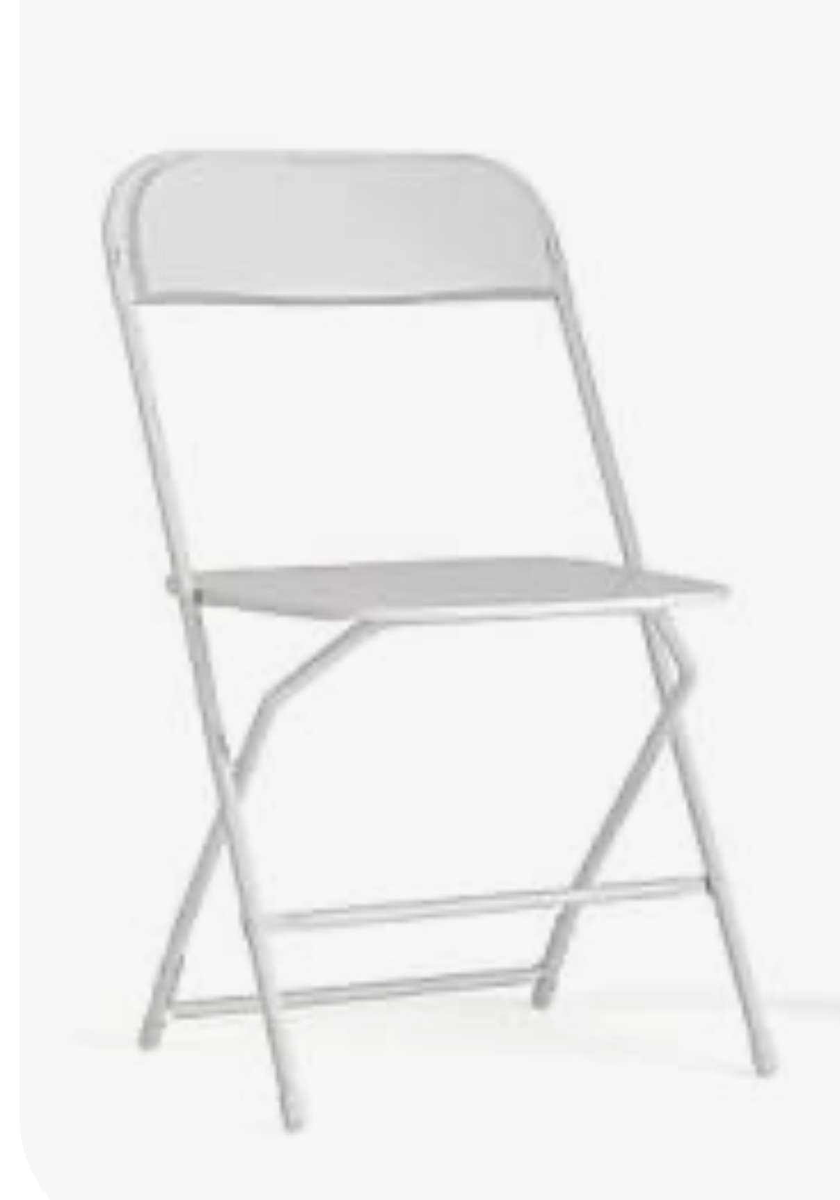 White folding chairs for rent 