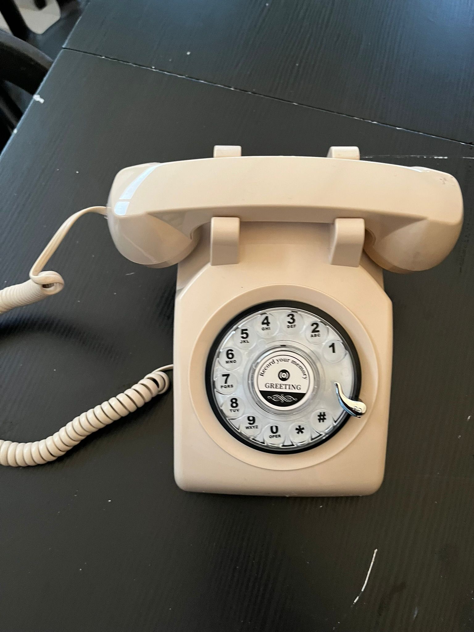 Audio guest book wedding phone| retro style with led lights, signage and easel