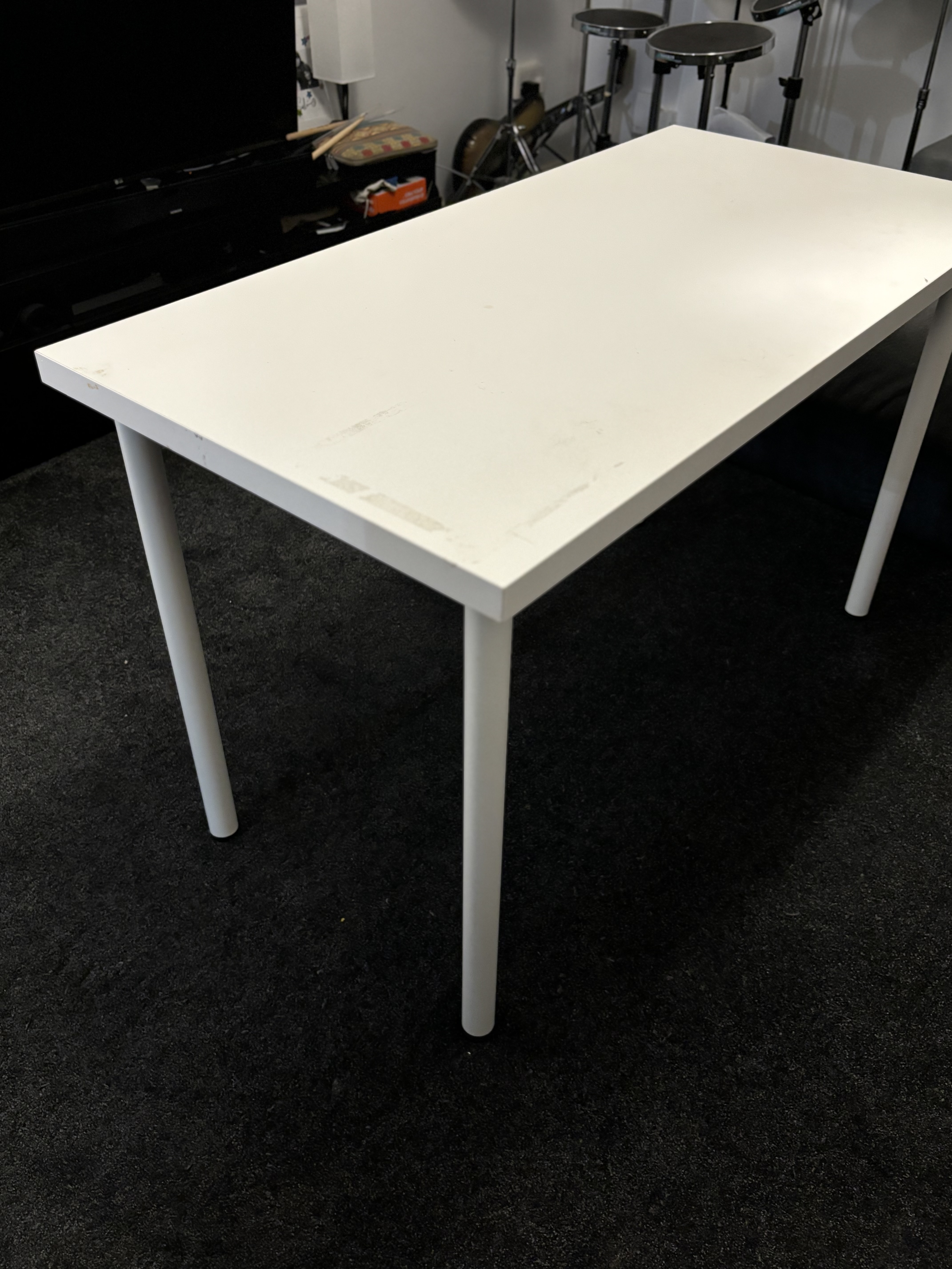 White ikea table 