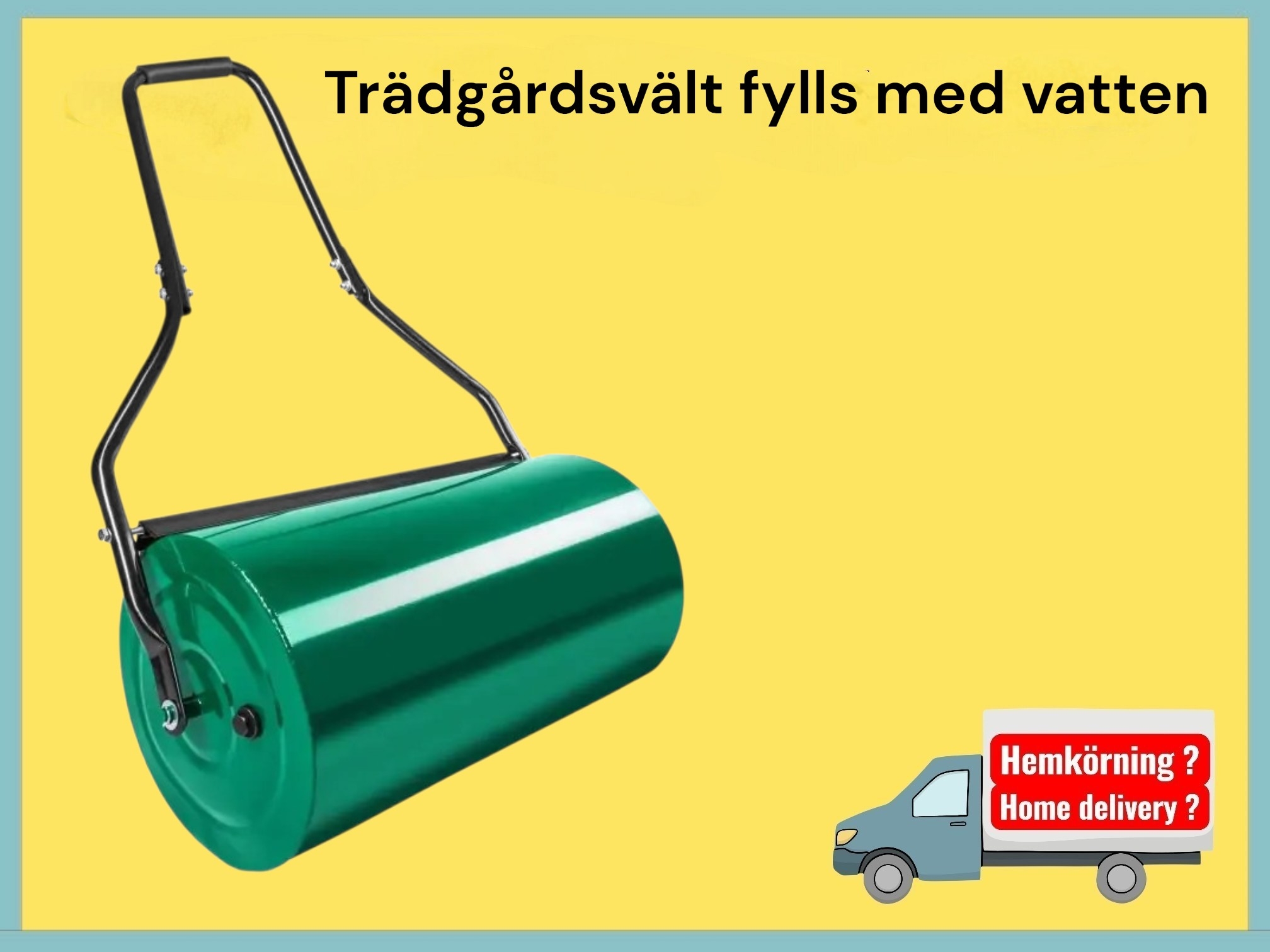 Trädgårdsvält för gräs och grus