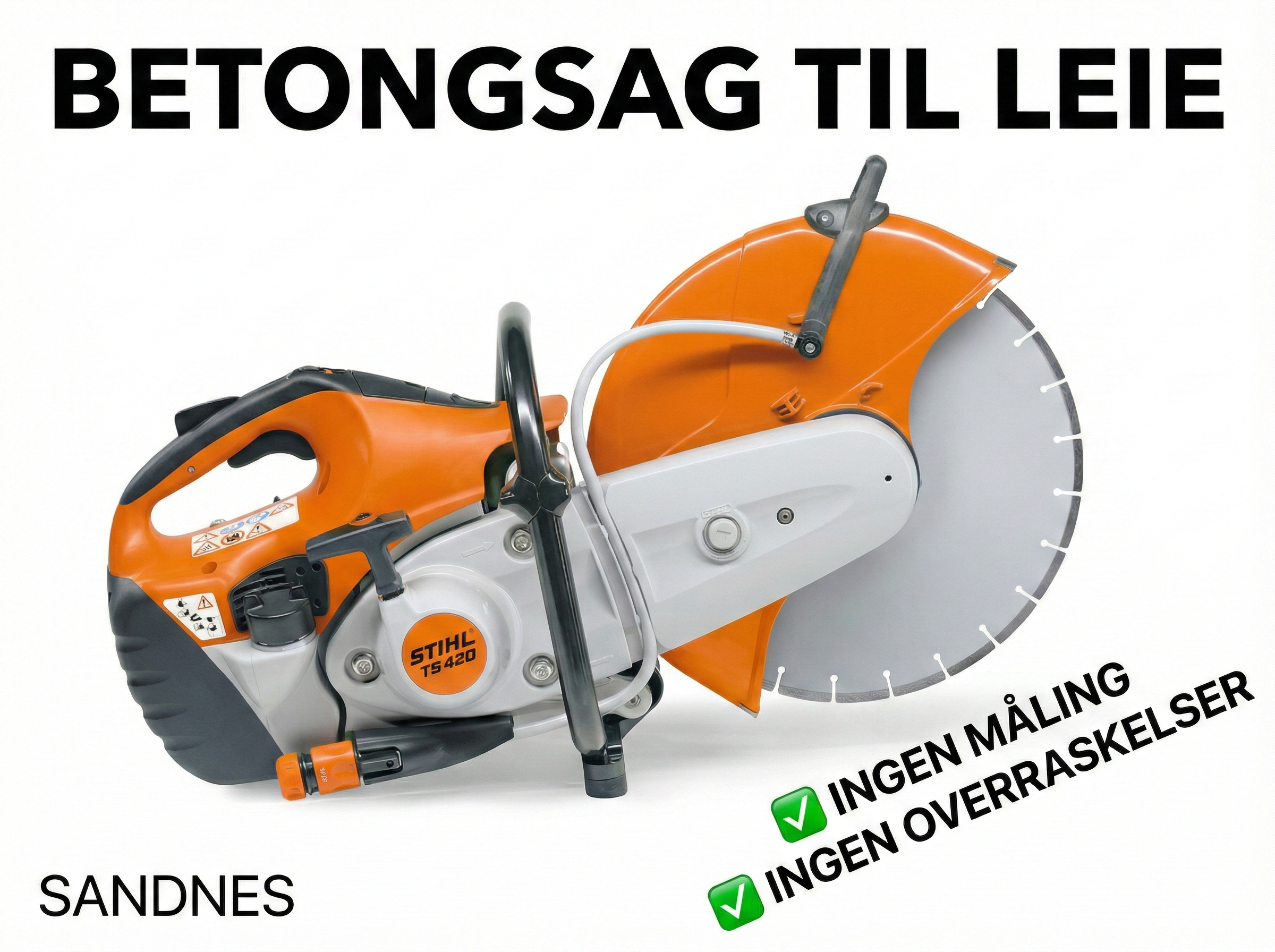 Stihl ts 420 betongsag – fri slitasje!