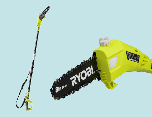 Ryobi teleskopisk grensag (inkl. 2 batterier)