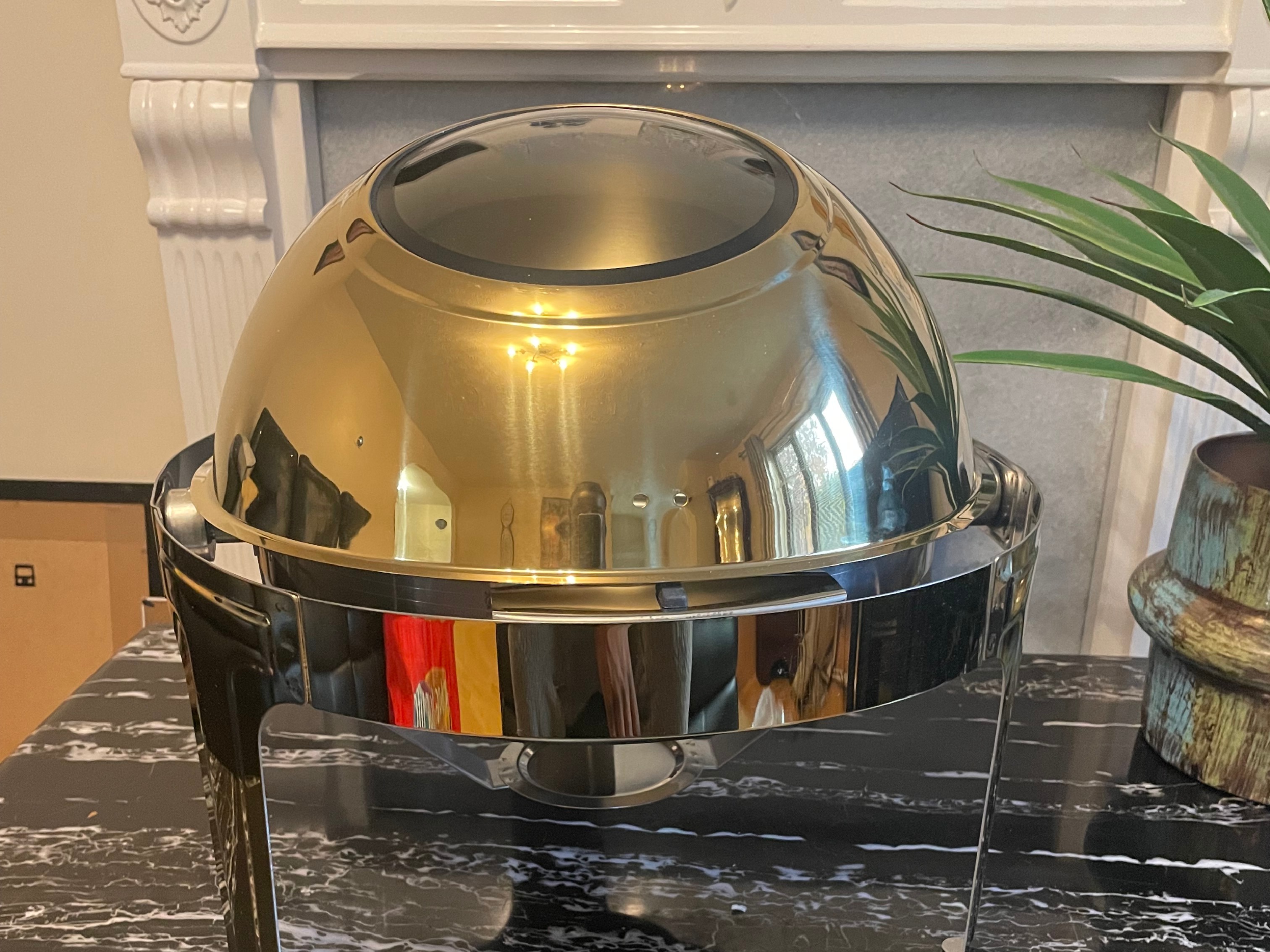 Round 6.5l gold chafing dish
