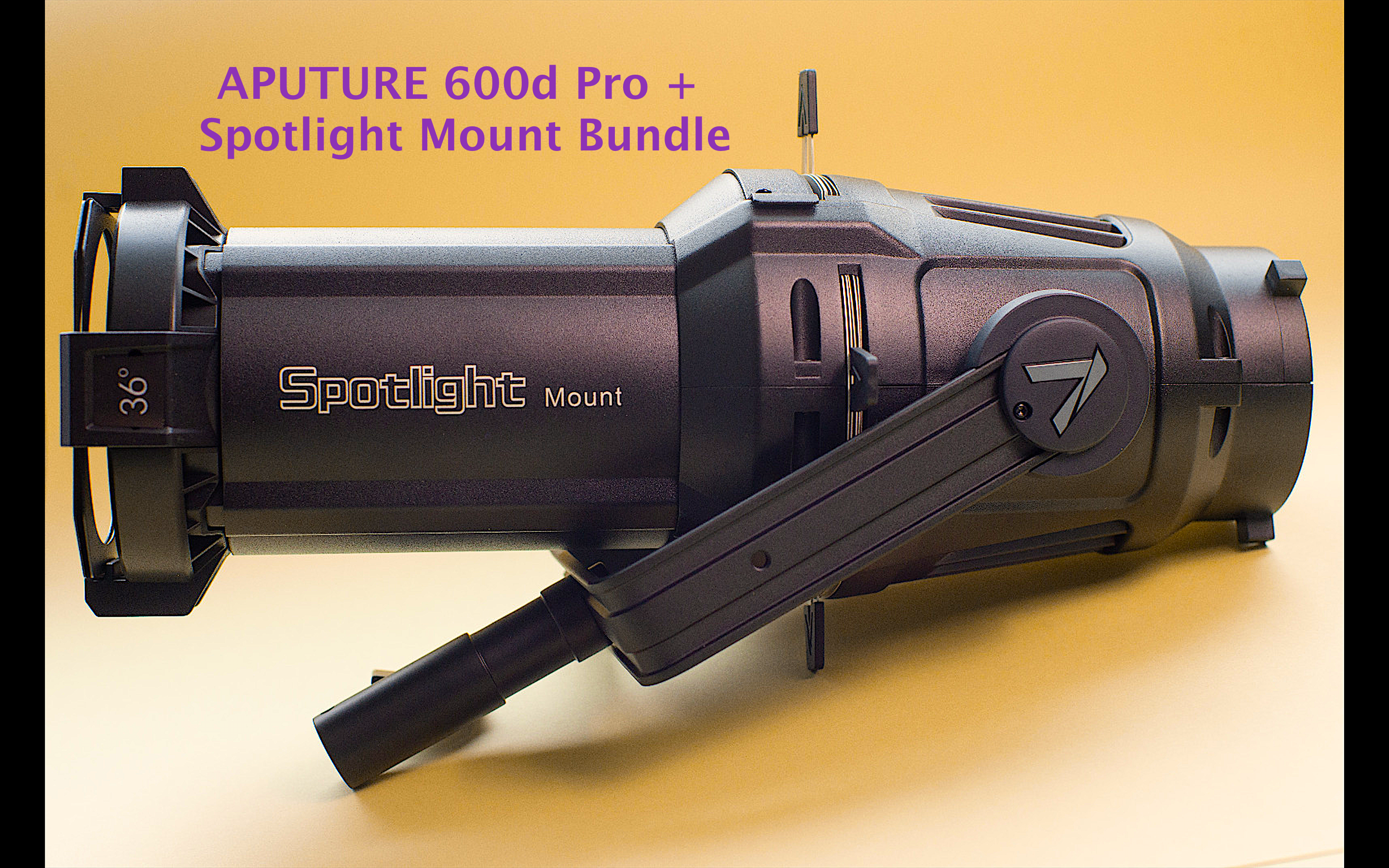 Aputure ls 600d pro + spotlight 36°  lens mount + avenger c-stand bundle