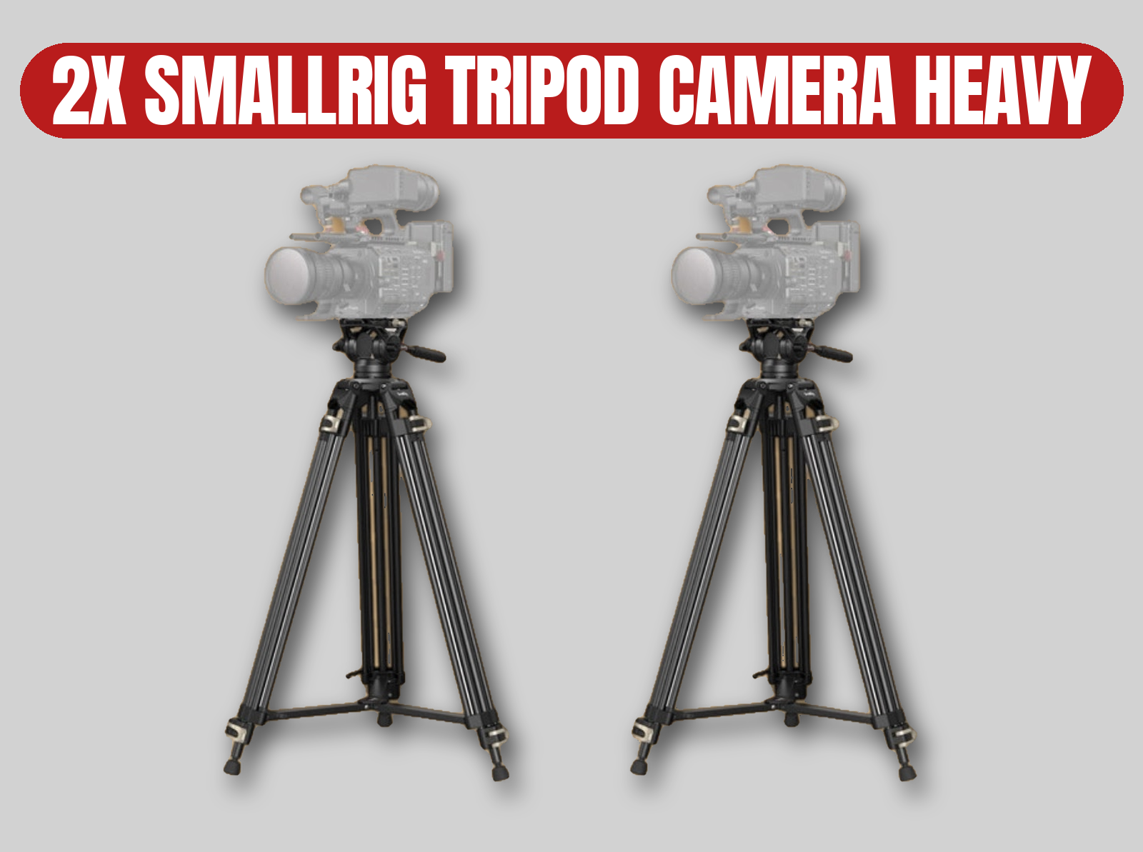 Smallrig heavy-duty tripod set | 2x fluid head tripod with handle / camera support / sony / canon