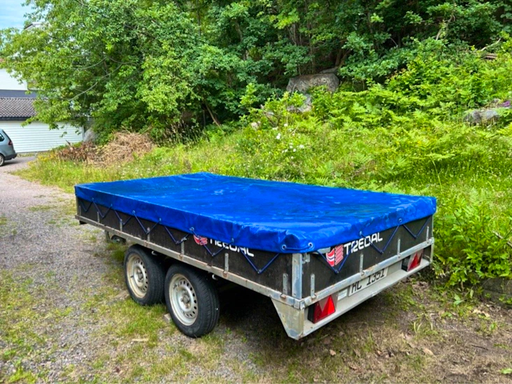 Tilhenger totalvekt 1500 kg, tredal t15-bbl