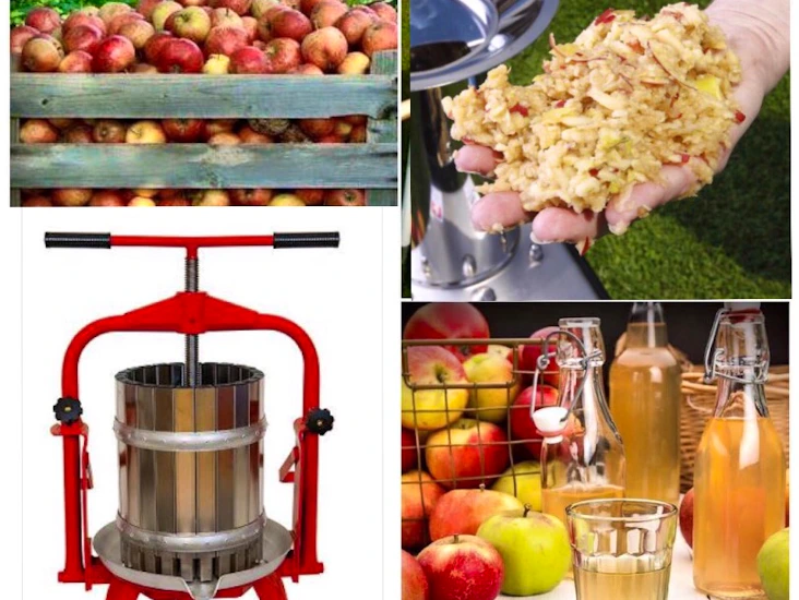 Musta dina egna äpplen. äppelpress och kross.
